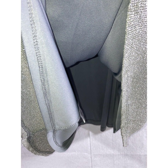 HEART SOUL Tunic Dress WOMEN'S M Sleeveless Moc high neck Silver Gray Sparkle - Picture 5 of 5